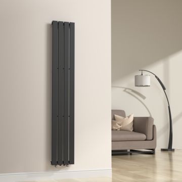 Egyrétegű design radiátor Nore fekete 180x30cm, 598W [neu.haus]