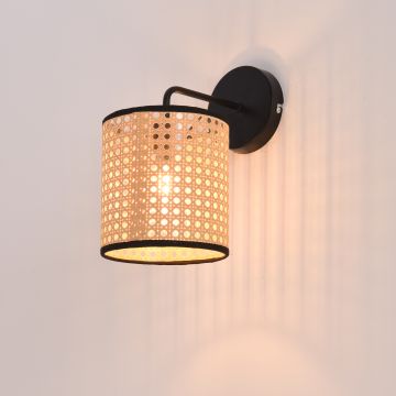 Fali lámpa Southend rattan-hatású búrával [lux.pro]