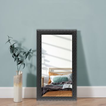 Fali tükör Ocre 114 x 64 cm fekete [en.casa]