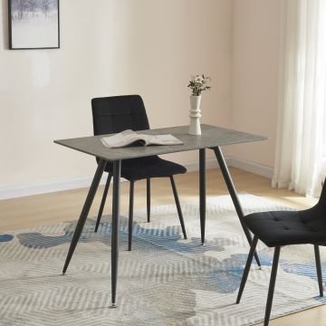 Étkezőasztal Fitjar 4 személyes 100x60 cm beton-hatású [en.casa]