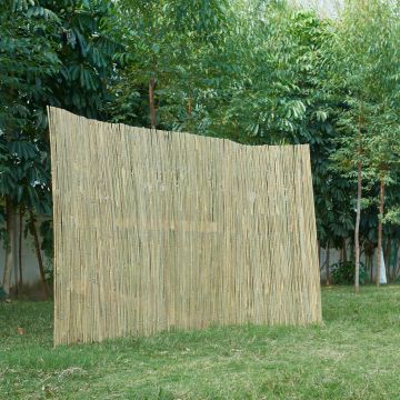 Bamboo fence Baarle privacy screen mat 100x500cm nature [casa.pro]