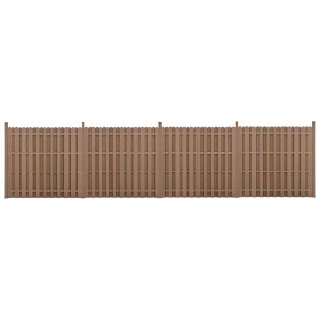 WPC barna kerítéspanel Langero 185x747 cm [neu.holz]