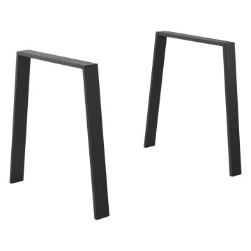 Asztalláb ACTL-3804 acél 2 darabos szett  55 - 70 x 72 cm  fekete  [en.casa] 