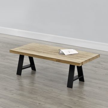 [en.casa]® Asztalláb 2-es szettben, A-alakú, Fekete,40x10x40 cm