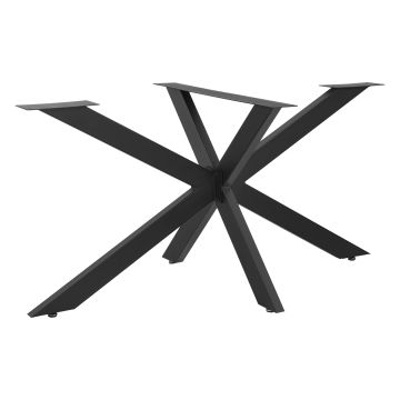 Asztalláb Oberau acél 85x85x71 cm fekete [en.casa]