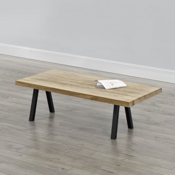 [en.casa]® Asztalláb 2-es szettben, Fekete,40x40 cm