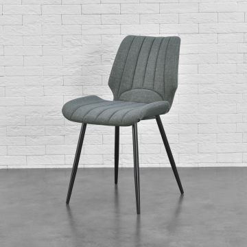[en.casa]® Étkezőszék Pohorje 2 darabos párnázott műbőr/textil design szék szett  77 x 57,5 x 46 cm