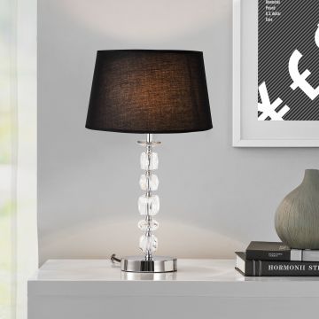  Asztali lámpa Burgos éjjeli lámpa design 53 x ø 30.5 cm fekete [lux.pro]®