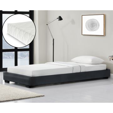 Modern műbőr kárpitozott ágy matraccal Cоrium® 