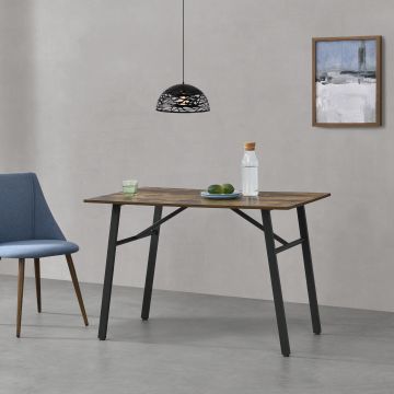 Étkezőasztal Flatanger 74,5 x 110 x 70 cm sötét fa szín [en.casa]