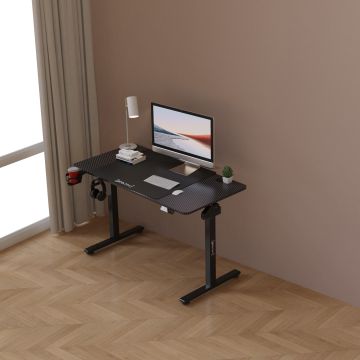 Állítható magasságú íróasztal Stryn 120 x 60 cm fekete [pro.tec]