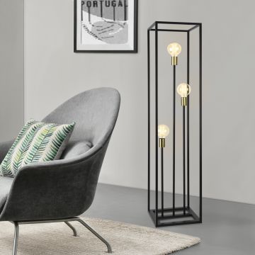 [lux.pro]® Állólámpa 140 cm nappali megvilágítás design lámpa 3 x E27 fém 140 x 30 x 30 cm