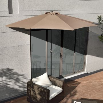 Fali napernyő félköríves Eger 300 x 150 x 30 cm bézs [casa.pro] 