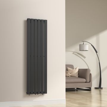 Egyrétegű design radiátor Nore fekete 160x45cm, 790W [neu.haus]
