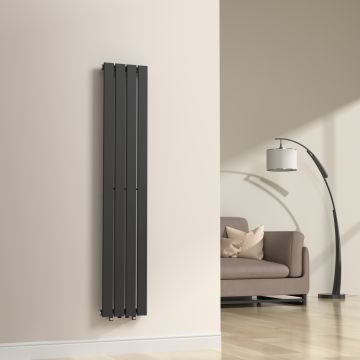 Egyrétegű design radiátor Nore fekete 160x30cm, 540W [neu.haus]