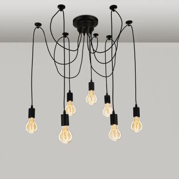 [lux.pro]® Függőlámpa design függeszték Brüsszel 150 x 8 x 4,5 cm mennyezeti lámpa fekete