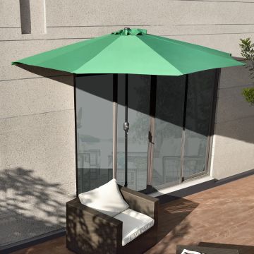 Fali napernyő félköríves Eger 300 x 150 x 30 cm zöld [casa.pro]
