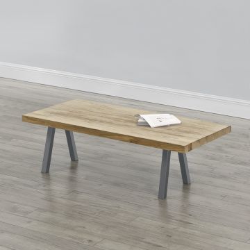 [en.casa]® Asztalláb 2-es szettben, Acélszürke,40x40 cm