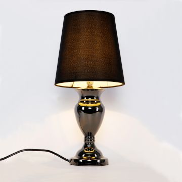 [lux.pro]® Asztali lámpa Jena éjjeli lámpa design 48 x ø 22 cm fekete