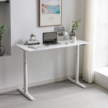 Állítható magasságú asztal Arogno 140x60 cm fehér [pro.tec]