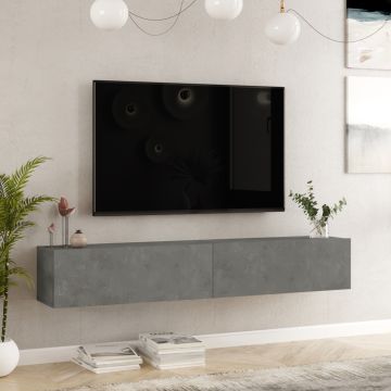 TV-állvány Lapinlahti 29,5 x 180 x 31,5 cm betonhatású [en.casa]
