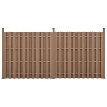 WPC barna kerítéspanel Langero 185x376 cm [neu.holz]