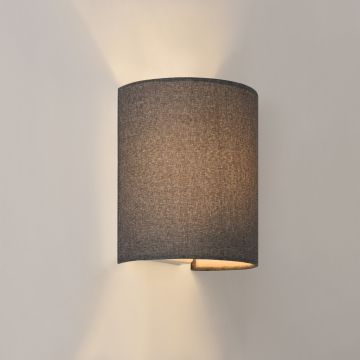 [lux.pro]® Fali lámpa félkör alakú 20x17,5x13 cm E27 szürke