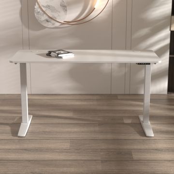 Állítható magasságú asztal Kento 140x60cm fehér [pro.tec]