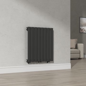 Egyrétegű design radiátor Nore fekete 60x60cm, 459W [neu.haus]