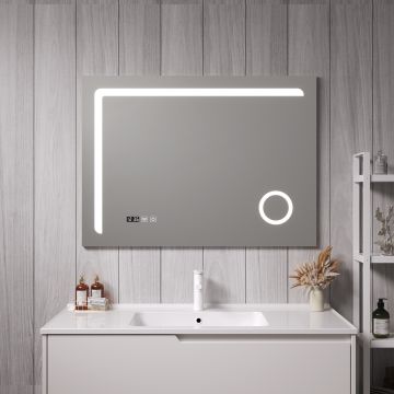 LED fürdőszobai tükör Chambave ezüstszínű több méretben [pro.tec]