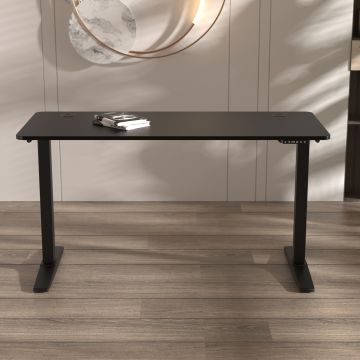 Állítható magasságú asztal Kento 140x60cm fekete [pro.tec]