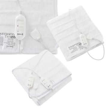 [casa.pro]® Elektromos takaró - Melegítő takaró 3 állású kapcsolóval - 60W,  230V, 50Hz - Fehér