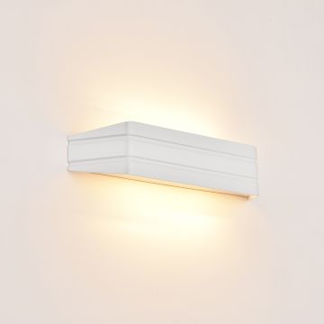 [lux.pro]® Fali lámpa Temesvár design fali kar fém 35 x 8 cm fehér