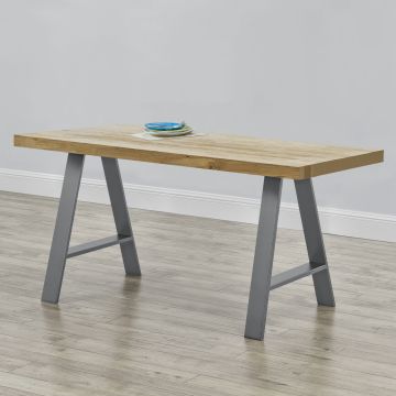 [en.casa]® Asztalláb 2-es szettben, A-alakú, Acélszürke,70x10x72 cm