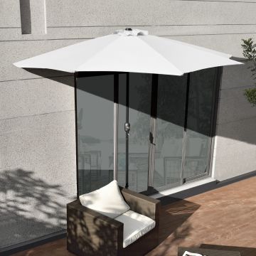 Fali napernyő félköríves Eger 300 x 150 x 30 cm fehér [casa.pro] 