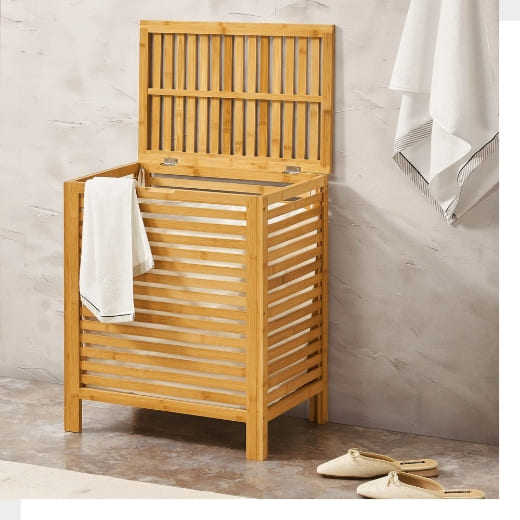 Bambuszból készült fürdőszobabútorok